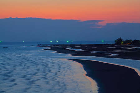  Chaolao beach at sunset . Chanthaburi, Thailandの写真素材