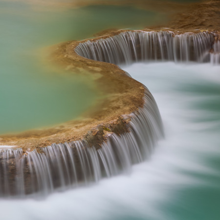 Kuang Si Waterfall, Luang prabang, Laosの写真素材