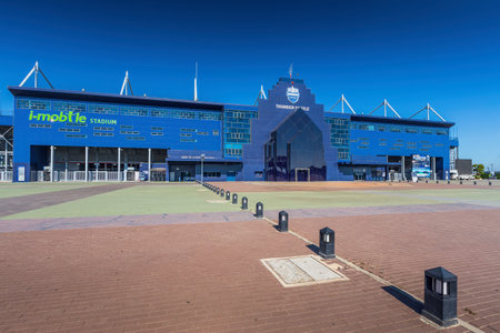 Buriram,Thailand - September 6, 2015: i-mobile Stadium on September 6, 2015.The i-mobile Stadium is the largest football stadium in Thailand.のeditorial素材