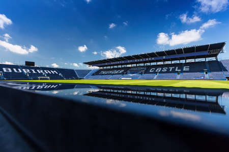 Buriram,Thailand - September 6, 2015: i-mobile Stadium on September 6, 2015.The i-mobile Stadium is the largest football stadium in Thailand.のeditorial素材
