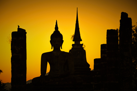 Sukhothai Historical Park, Sukhothai Province, Thailandの写真素材