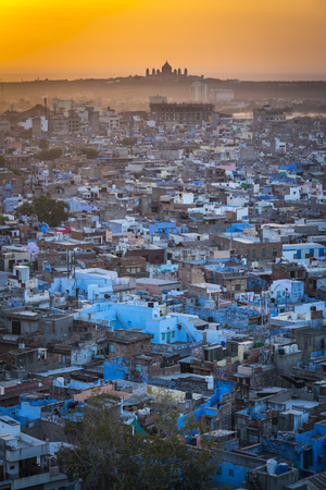 Cityscape of Jodhpur at sunrise in Rajasthan, India.Jodhpur is a significant city of western Rajasthan and lies about 250 kilometers from the border with Pakistan.の写真素材