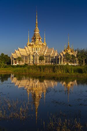 The beautiful temple at Wat Luang Phor Tor in Korat,Nakhonratchasima province,Thailandの写真素材
