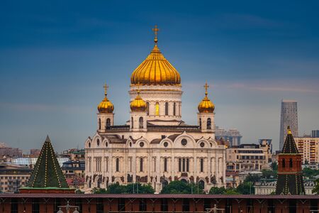 Cathedral of Christ the Savior in Moscow in Russia.の写真素材