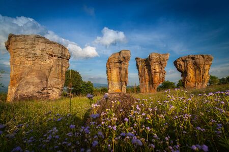 Mor Hin Khao, the stone henge of Thailand at Chaiyaphum province.の写真素材