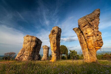 Mor Hin Khao, the stone henge of Thailand at Chaiyaphum province.の写真素材