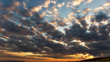 dark clouds sunset.