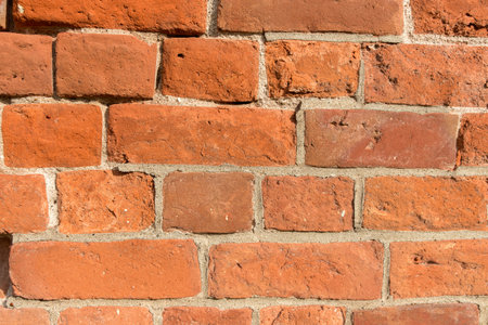 old wall of red brick.