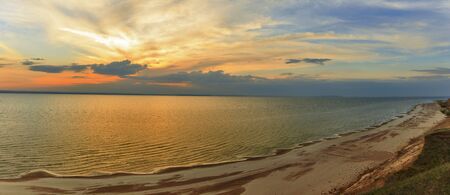 Coastline sunset.の写真素材