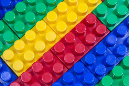 children's designer blocks red green blue.