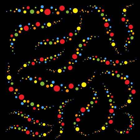 Set of flat colored isolated abstract meteoritesのイラスト素材