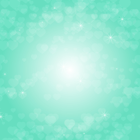 Colorful abstract background with hearts, stars and circles. Simple flat vector illustrationのイラスト素材