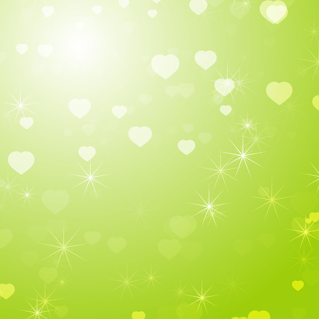 Romantic colored abstract background with hearts of different sizes. Simple flat vector illustrationのイラスト素材