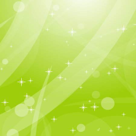 Light green abstract background with stars, circles and stripes. Flat vector illustrationのイラスト素材