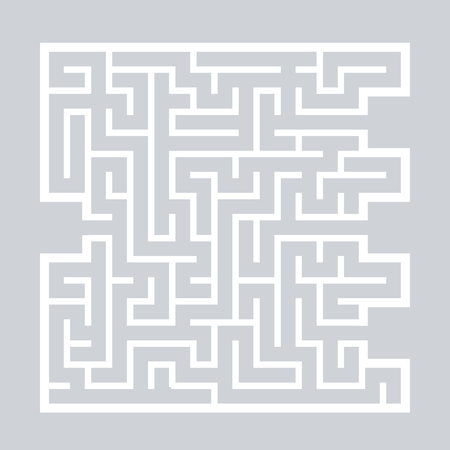 Abstract square maze. Game for kids. Puzzle for children. Find the right path. Labyrinth conundrum. Flat vector illustration isolated on color backgroundのイラスト素材