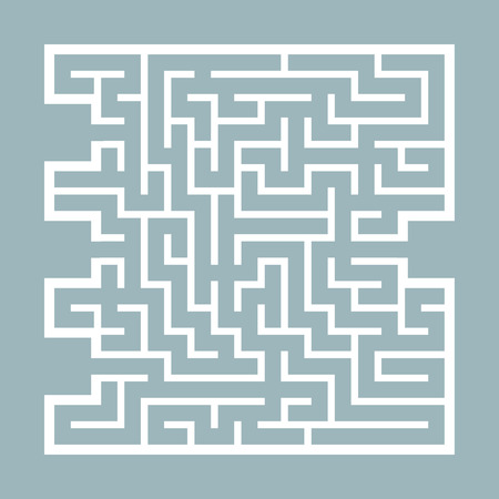Abstract square maze. Game for kids. Puzzle for children. Find the right path. Labyrinth conundrum. Flat vector illustration isolated on color backgroundのイラスト素材