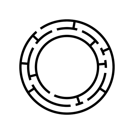 Abstact labyrinth. Game for kids. Puzzle for children. Maze conundrum. Vector illustration.のイラスト素材