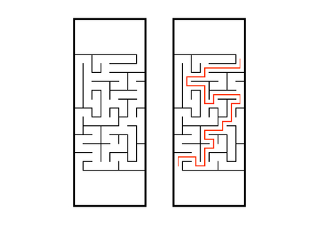 Abstact labyrinth. Game for kids. Puzzle for children. Maze conundrum. Vector illustrationのイラスト素材