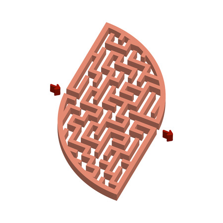 Abstact labyrinth. Game for kids. Puzzle for children. Maze conundrum. Vector illustration,のイラスト素材