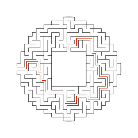 Abstact labyrinth. Game for kids. Puzzle for children. Maze conundrum. Vector illustration.のイラスト素材