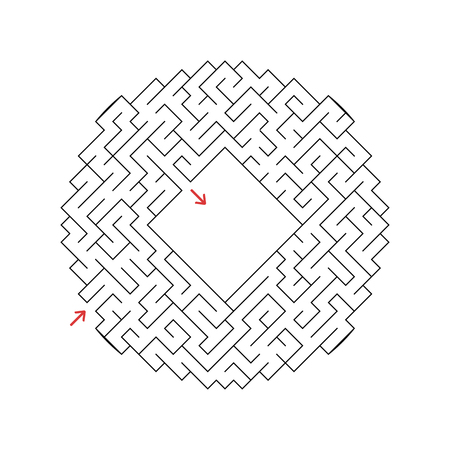 Abstact labyrinth. Game for kids. Puzzle for children. Maze conundrum. Vector illustration.のイラスト素材