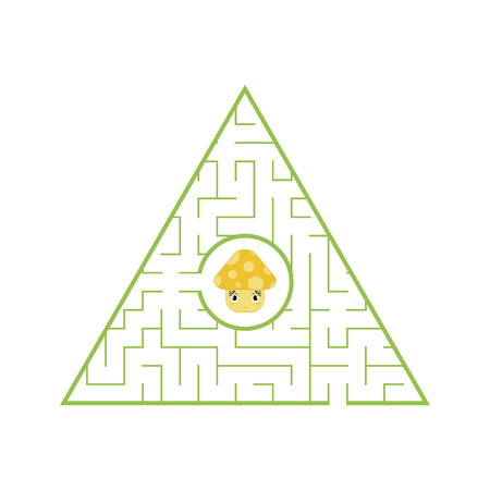 Funny maze. Game for kids. Puzzle for children. Cartoon style. Labyrinth conundrum. Color vector illustration. The development of logical and spatial thinkingのイラスト素材