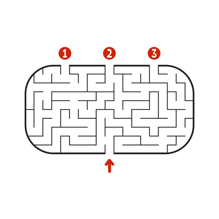 Abstact labyrinth. Game for kids. Puzzle for children. Maze conundrum. Vector illustrationのイラスト素材