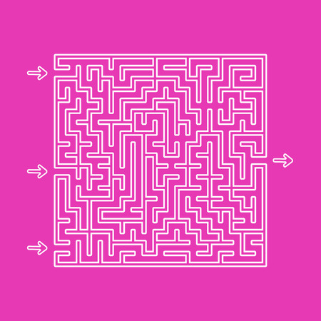 Colored square labyrinth. Game for kids. Puzzle for children. Maze conundrum. Flat vector illustrationのイラスト素材