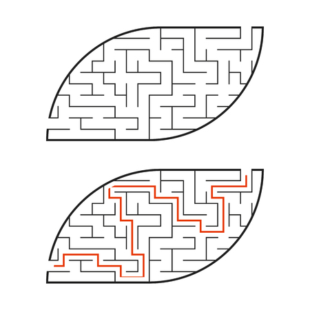 Abstact labyrinth. Game for kids. Puzzle for children. Maze conundrum. Vector illustrationのイラスト素材