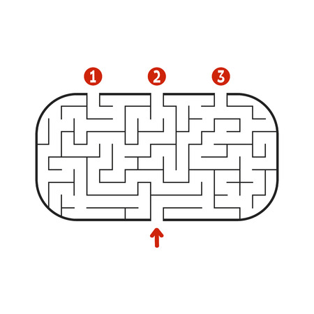 Abstact labyrinth. Game for kids. Puzzle for children. Maze conundrum. Vector illustrationのイラスト素材