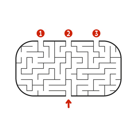 Abstact labyrinth. Game for kids. Puzzle for children. Maze conundrum. Vector illustrationのイラスト素材