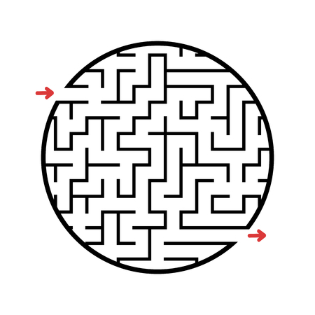 Abstact labyrinth. Educational game for kids. Puzzle for children. Maze conundrum. Find the right path. Vector illustrationのイラスト素材