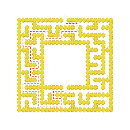 Abstact labyrinth. Game for kids. Puzzle for children. Maze conundrum. Find the right path. Color vector illustration.のイラスト素材
