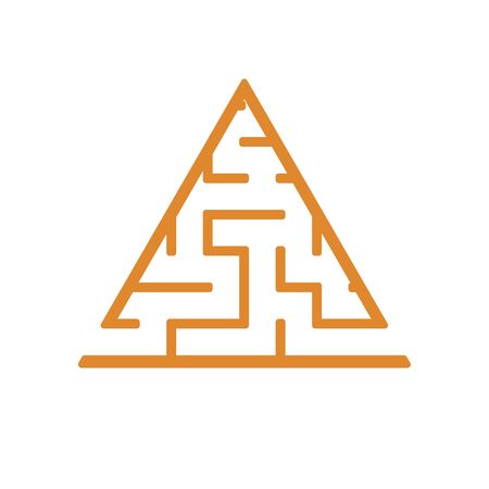 Abstact labyrinth. Game for kids. Puzzle for children. Maze conundrum. Find the right path. Color vector illustration.のイラスト素材