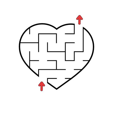 Abstact labyrinth. Educational game for kids. Puzzle for children. Maze conundrum. Find the right path. Vector illustration.のイラスト素材