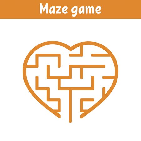Maze. Game for kids. Funny labyrinth. Education developing worksheet. Activity page. Puzzle for children. Cute cartoon style. Riddle for preschool. Logical conundrum. Color vector illustration.のイラスト素材