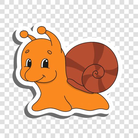 Cute cartoon character. Colorful vector illustration. Isolated on transparent background. Template for your design, books, stickers, posters, cards, clothes.のイラスト素材