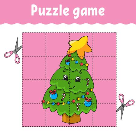Puzzle game for kids. Education developing worksheet. Learning game for children. Activity page. For toddler. Riddle for preschool. Simple flat isolated vector illustration in cute cartoon style.のイラスト素材