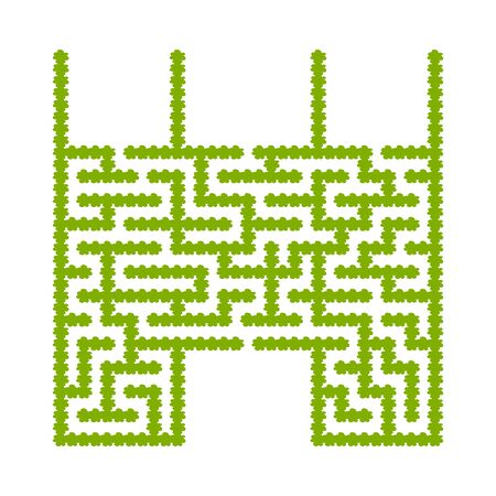 Abstact labyrinth. Educational game for kids. Puzzle for children. Maze conundrum. Find the right path. Vector illustration.のイラスト素材