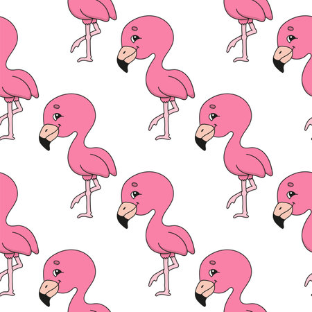 Color seamless pattern. Cartoon style. Bright design. For walpaper, poster, banner. Hand drawn. Vector illustration isolated on white background.のイラスト素材