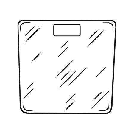 Outline silhouette scale. Design element. Vector illustration isolated on white background. Template for books, stickers, posters, cards, clothes.のイラスト素材