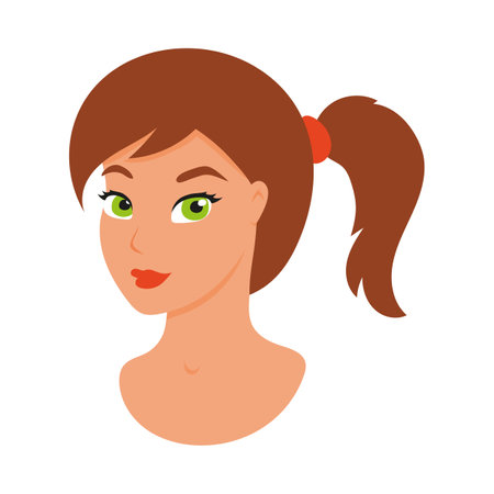 Beautiful cute fashionable girl.のイラスト素材