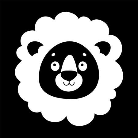 black silhouette. design element. Vector illustration isolated on white background. Template for books, stickers, posters, cards, clothes.のイラスト素材