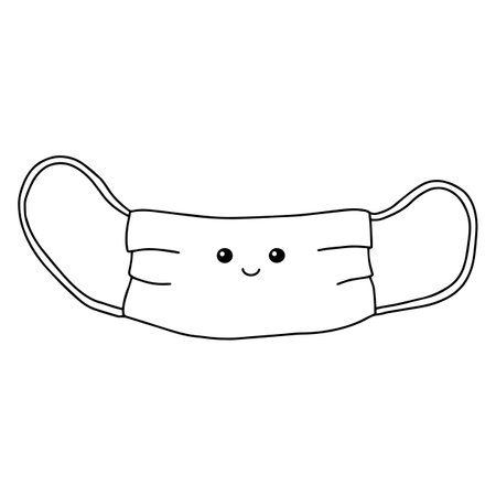 Medicine theme. Coloring book page for kids. Cartoon style character. Vector illustration isolated on white background.のイラスト素材