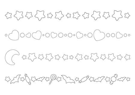 Underlines and text separators. vector collection. Isolated vector set of borders for text, invitations, cards, books, menu. design element.のイラスト素材