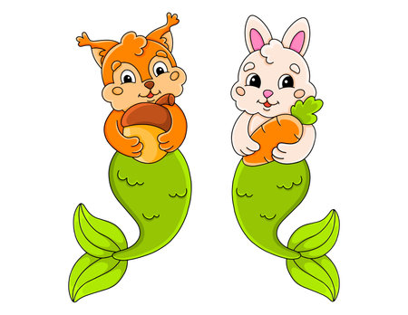 cartoon character. isolated on white background. design element. Template for your design, books, stickers, cards. vector illustration.のイラスト素材