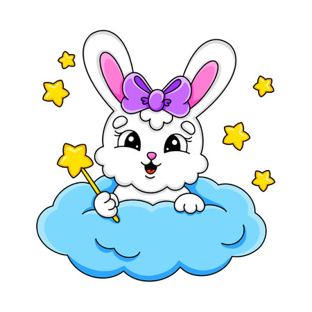 cartoon character. isolated on white background. design element. Template for your design, books, stickers, cards. vector illustration.のイラスト素材