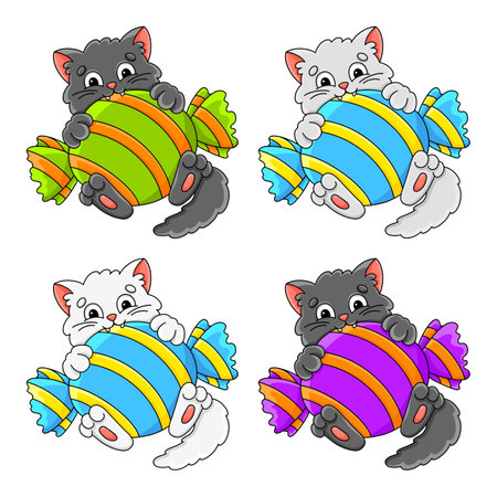 cartoon character. isolated on white background. design element. Template for your design, books, stickers, cards. vector illustration.のイラスト素材