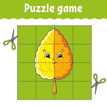 Puzzle game for kids. Education developing worksheet. Learning game for kids. color activity page. For toddler. Riddle for preschool. vector illustration.のイラスト素材