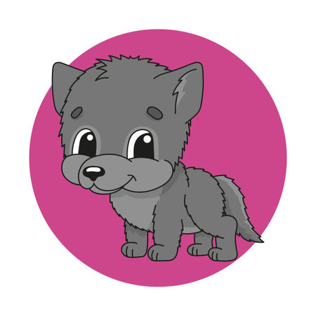 cute character. Isolated on color abstract background. design element. cartoon character. vector...